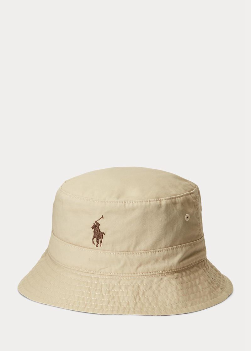 Gorra Polo Ralph Lauren Hombre Reversible Twill & Madras Bucket Chile Beige SJRFV-1097